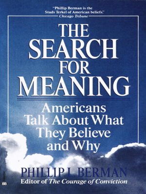 cover image of The Search for Meaning